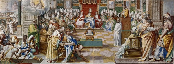 The First Council of Nicaea, c. 1560. Creator: Nebbia, Cesare (1536-1614).