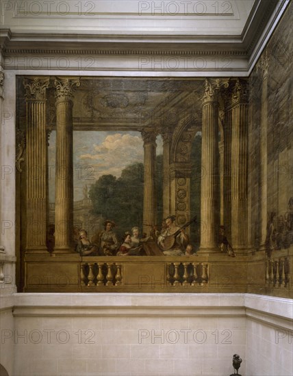 Figures in an architectural setting, 1748.