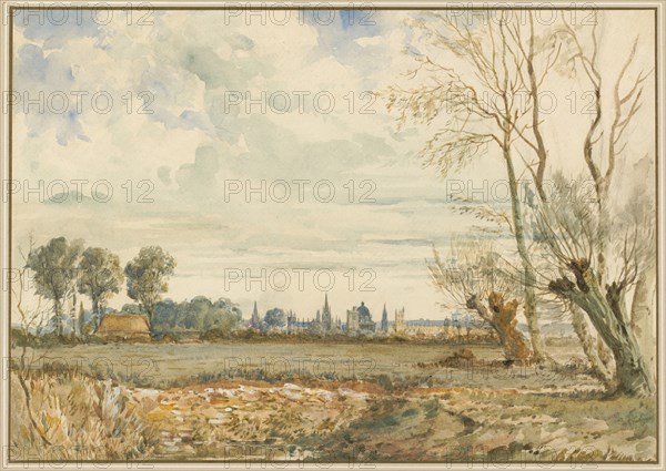 Meadows with a Distant View of Oxford, 1830s.
