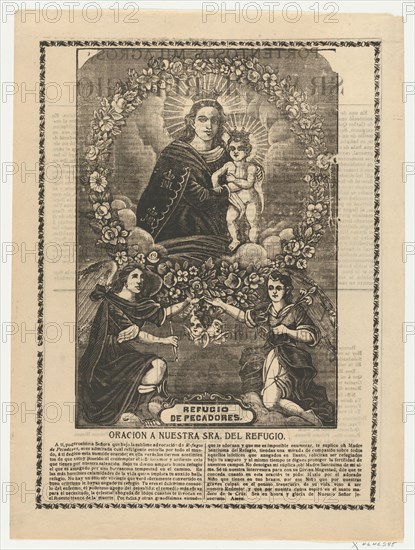 Broadsheet relating to Our Lady of Refuge with prayer, 1905.