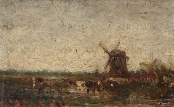 Hollande, le moulin, c.1853.