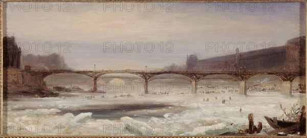 The Seine and Pont des Arts, in January 1848.