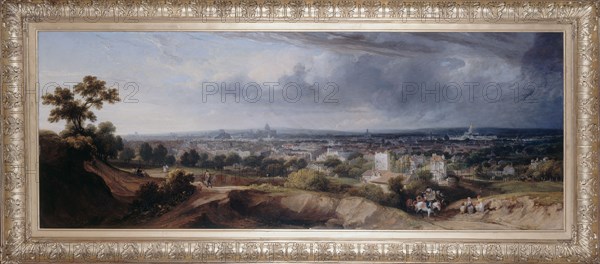 Paris, seen from the heights of Montmartre, in 1822.