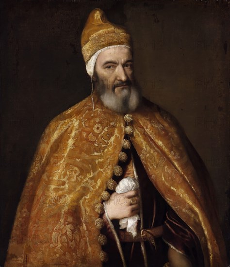 Portrait of Doge Marcantonio Trevisan, ca 1554. Creator: Titian (1488-1576).