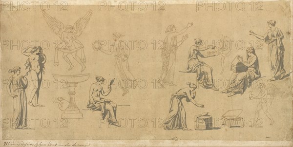 Studies of Classical Women, with Eros, 1775/80.