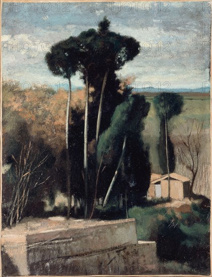 Paysage d'Italie. Pins parasols, c.1859 — 1860.