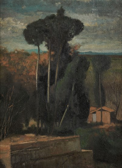 Paysage d'Italie. Pins parasols, c.1859 — 1860.