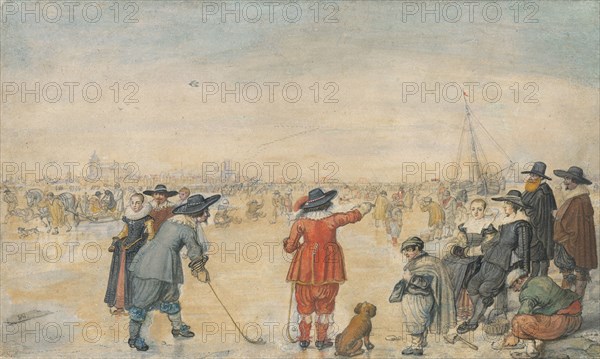 Winter Games on the Frozen River Ijssel, c. 1626.