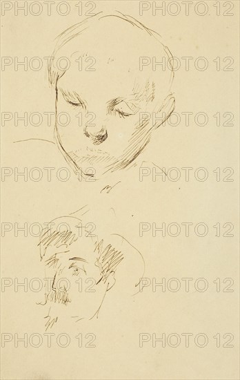 Profile of a Boy and Self-Portrait [recto], 1884-1888.