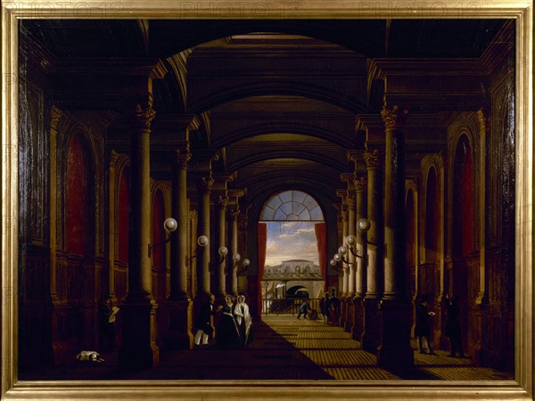 Interior view of the old Saint-Lazare station, around 1845.