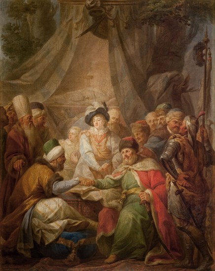 The Treaty of Khotyn, 1621, 1796. Creator: Bacciarelli, Marcello (1731-1818).