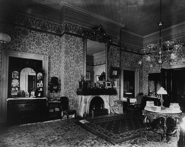 White House bedroom, c1893, printed later.