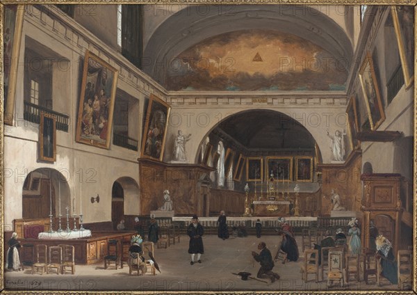 Interior of Saint-Jean-Saint-Francois church, 1829.