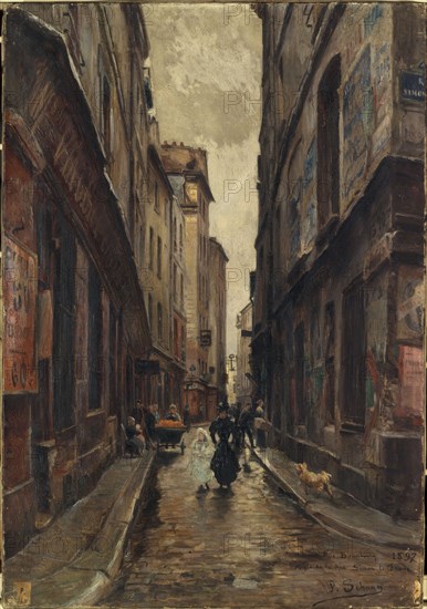 Rue Beaubourg at the corner of rue Simon-le-Franc, 1897.