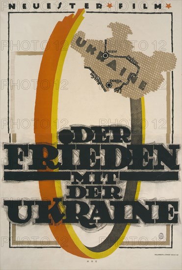 Movie poster "Peace with Ukraine", 1918. Private Collection.