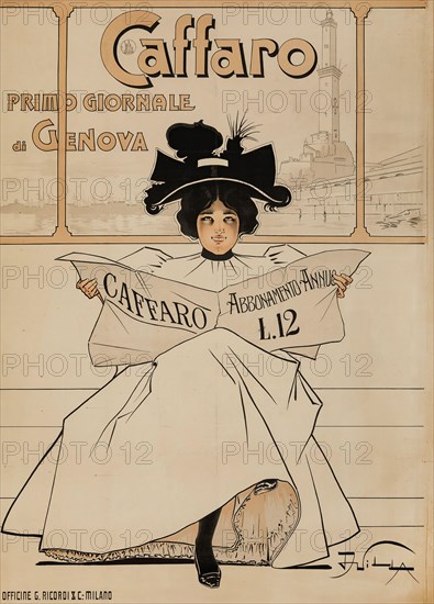 Caffaro, Primo Giornale Di Genova , 1897. Private Collection.