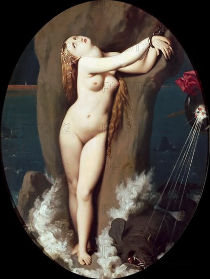 Angelica in Chains, 1859. Creator: Ingres, Jean Auguste Dominique (1780-1867).