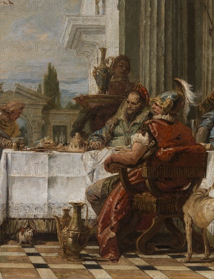 Cleopatra's Banquet, between 1742 and 1743. Creator: Giovanni Battista Tiepolo.