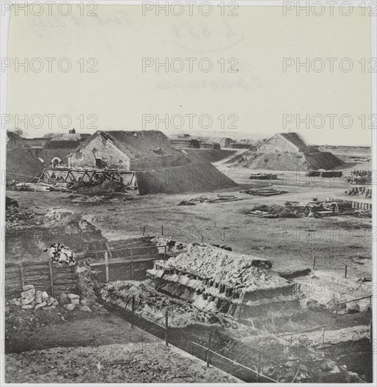 Panorama of the fort of Issy-les-Moulineaux, 1871.