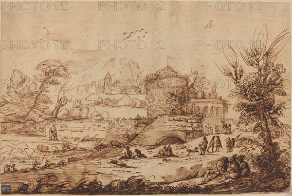 Landscape with Fortress and River, second half 18th century.