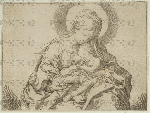 The Virgin holding the infant Christ, after Reni, ca. 1600-1640.