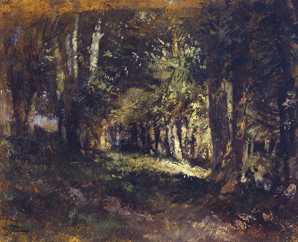 La forêt, between 1850 and 1860.