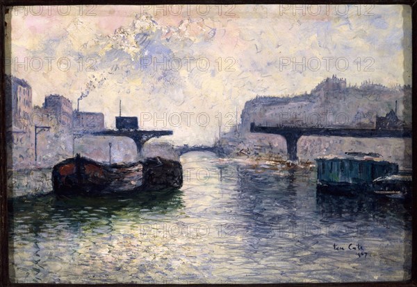 Saint-Martin canal, 10th arrondissement, 1907.