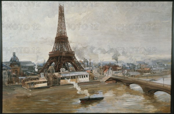 Eiffel Tower and the Champ-de-Mars, in January 1889.