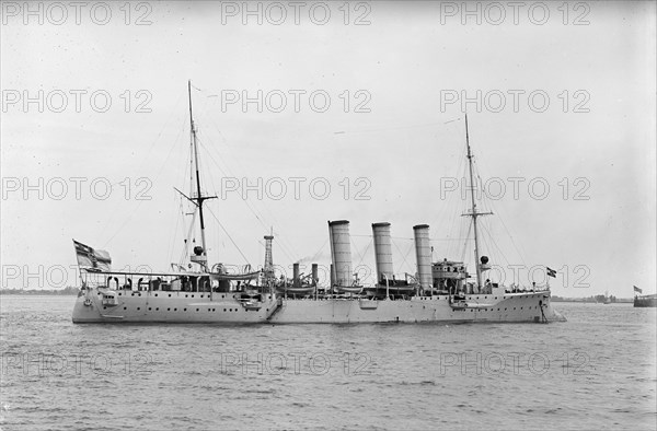 German Squadron Visit To U.S. Battleship 'Bremen', 1912.