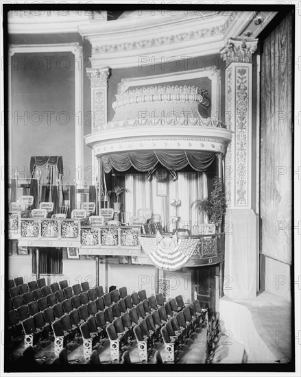 President's Box, Belasco Theater, between 1910 and 1920. USA.
