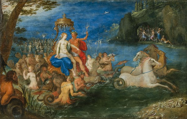 Neptune and Amphitrite, 1600s. Creator: Francken, Frans, the Younger (1581-1642).