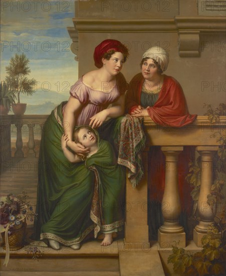 The Family of an Actress, 1816. Creator: Leybold, Karl Jakob Theodor (1786-1844).