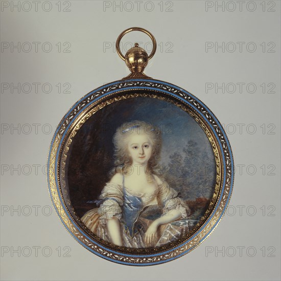 Portrait of a young blonde woman, c1780.