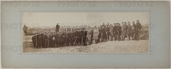 Panorama: group portrait of soldiers, 1870.