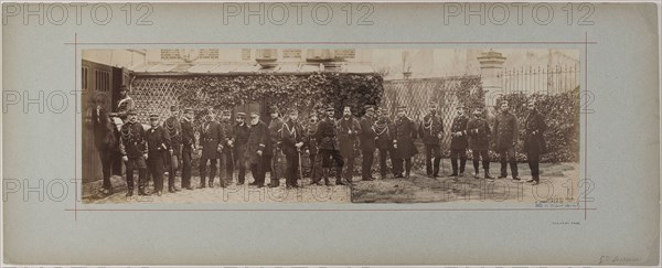 Panorama: group portrait of soldiers, 1870.