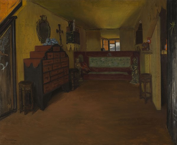 Victor Hugo's bedroom at Hauteville House, 1896.