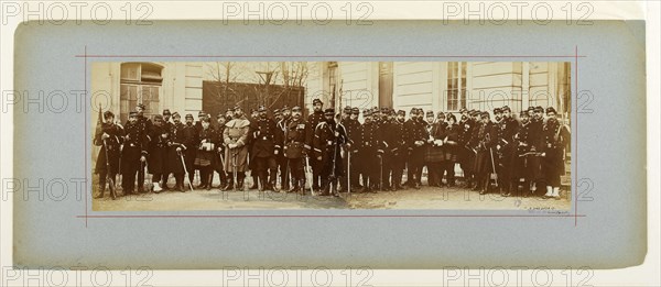 Panorama / group portrait of soldiers, 1870.