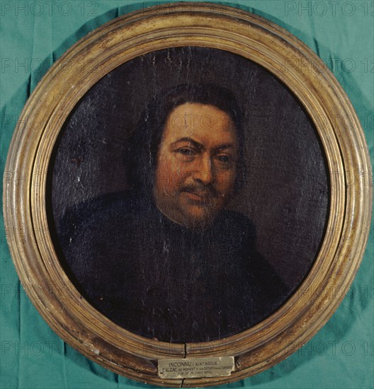 Presumed portrait of Honoré de Balzac (1799-1850), writer, c1845.