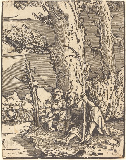 Saint Christopher Seated by a River Bank, c. 1515/1517.