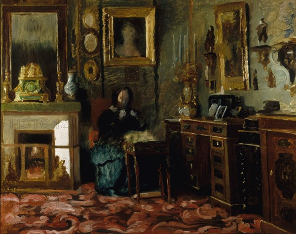 Madame de Balzac's salon, rue Fortunee, between 1850 and 1880.