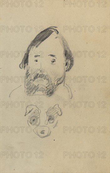 Head of a Bearded Man with a Head of a Dog [recto], 1884-1888.