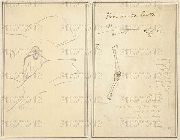 Breton Boy in a Landscape; Study of an Arm [verso], 1884-1888.