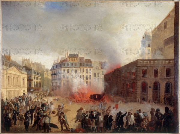 Capture of Chateau d'Eau, Place du Palais-Royal, February 24, 1848.