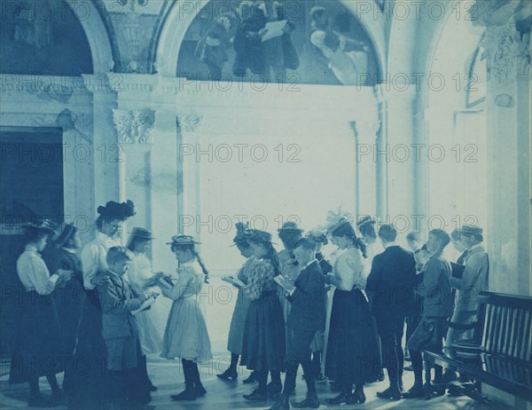 A field trip to the Library of Congress, (1899?). Creator: Frances Benjamin Johnston.