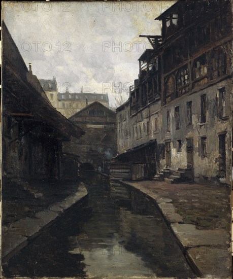 The Bievre, between rue Pascal and rue Broca, c1900.