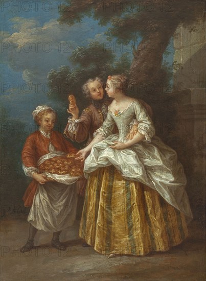 The merchant of 'échaudés' (boiled dough pastry), c1745.