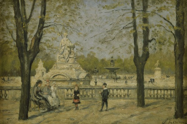 Place de la Concorde, view of the Tuileries terrace, c1880.