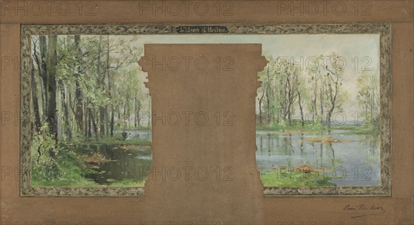 Sketch for the town hall of Vanves: The pond of Ursine, 1902.