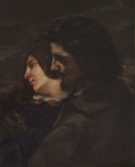 Les amants dans la campagne. Sentiments du jeune âge, c.1844.