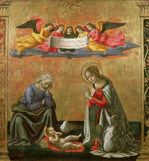 The Adoration of the Christ Child, c. 1492. Creator: Ghirlandaio, Domenico (1449-1494).